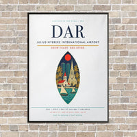 Thumbnail for Julius Nyerere International Airport DAR vertical canvas print - framed - white background