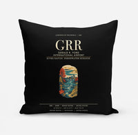 Thumbnail for Gerald R. Ford International Airport Grand Rapids (GRR) design on black pillow