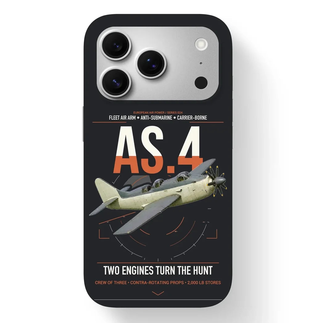 Fairey Gannet AS.4 design on black magsafe iphone case, for iPhone 17 Pro