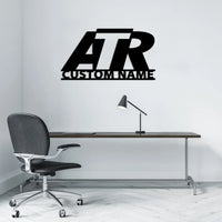Thumbnail for ATR & Text aviation design on durable metal with painted finish metal wall sign.