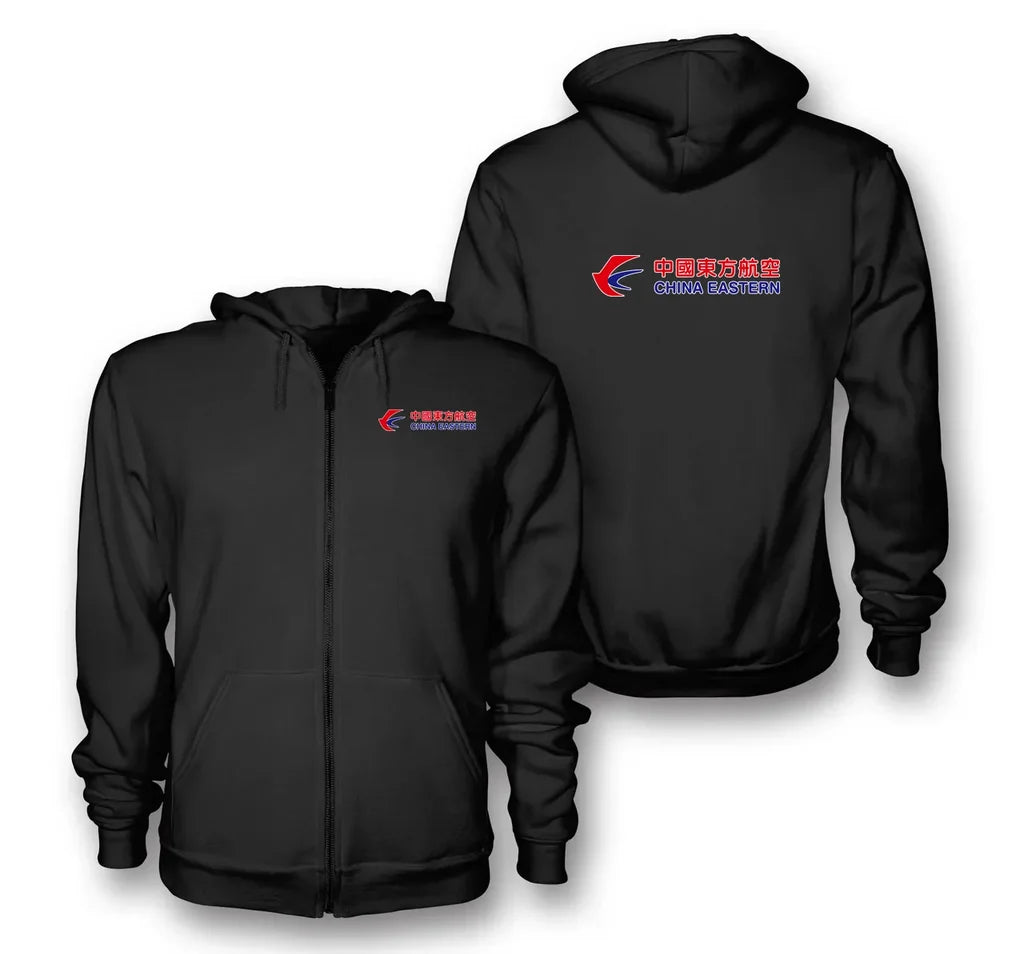 China Eastern Airlines logo on black zipped hoodie