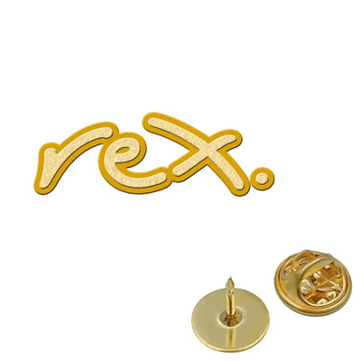 Rex Airlines aviation hollow pin in polished alloy.