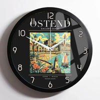 Thumbnail for OSTEND - Poster - Wall Clock Framed - Black