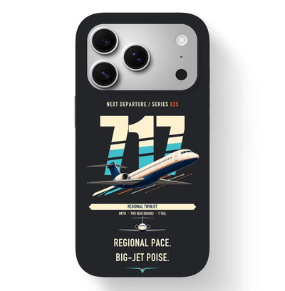 Boeing 717-200 design on black magsafe iphone case