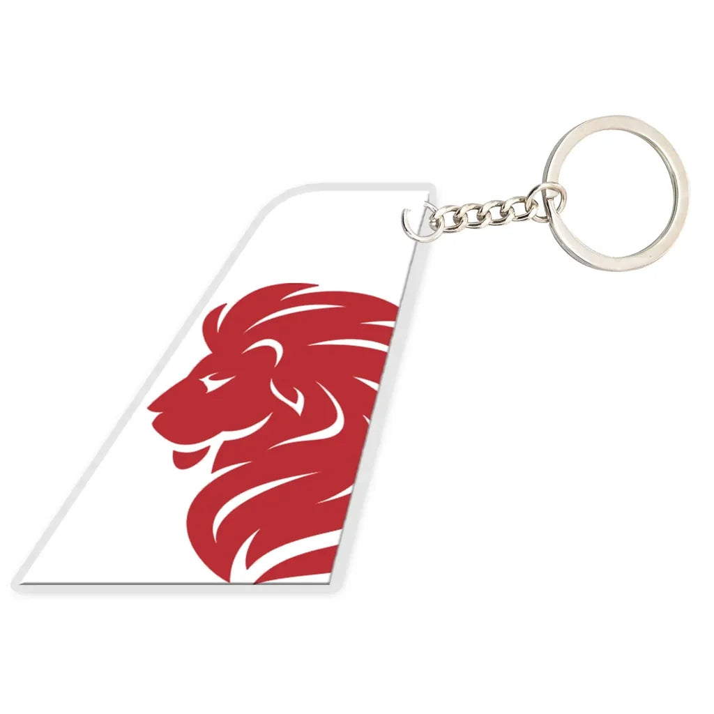 FlyArystan Airlines aviation aircraft-tail key chain, acrylic body, metal ring.
