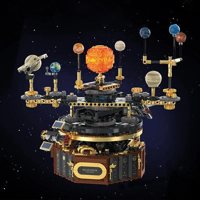 STEM Electric Rotating Solar System Light Building Blocks aviation themed Lego-style model aircraft in ABS plastic.