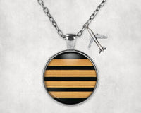 Thumbnail for Pilot Epaulettes (4,3,2 Lines) aviation necklace, stainless steel body with engraved detail.