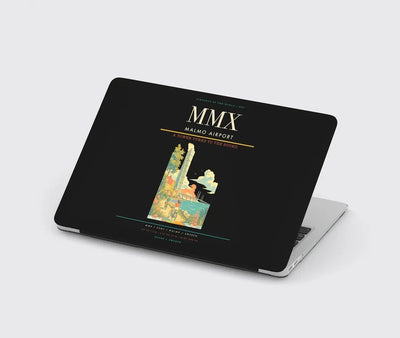 Malmo Airport (MMX) design on black MacBook case