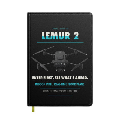BRINC LEMUR 2 design on black notebook