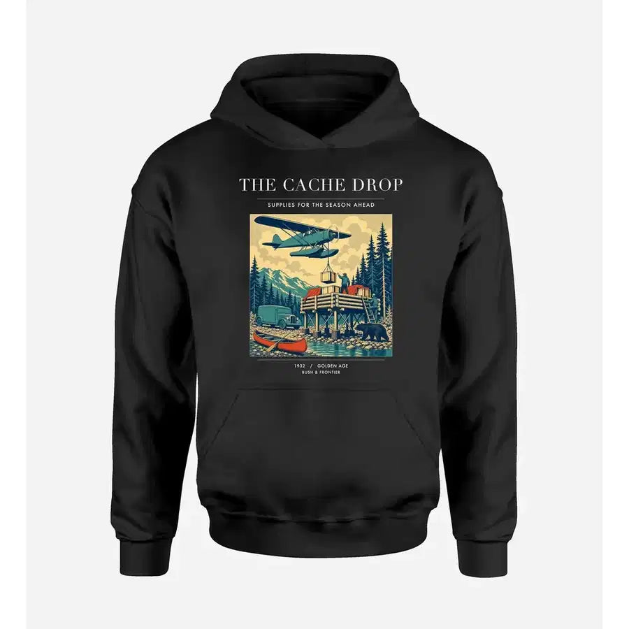 VINTAGE G4283 - The Cache Drop - Premium Hoodie design on black premium