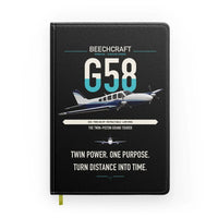 Thumbnail for Beechcraft Baron G58 design on black notebook