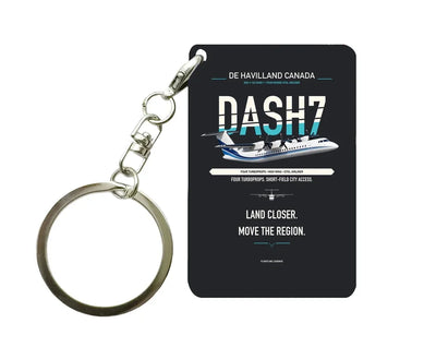 de Havilland Canada DHC-7-102 Dash 7 Key Chain design on black key chain