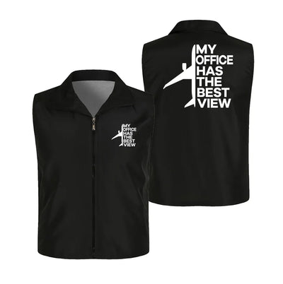 My Office Has The Best View Thin Style aviation design printed on lightweight shell with sleeveless design thin vest.