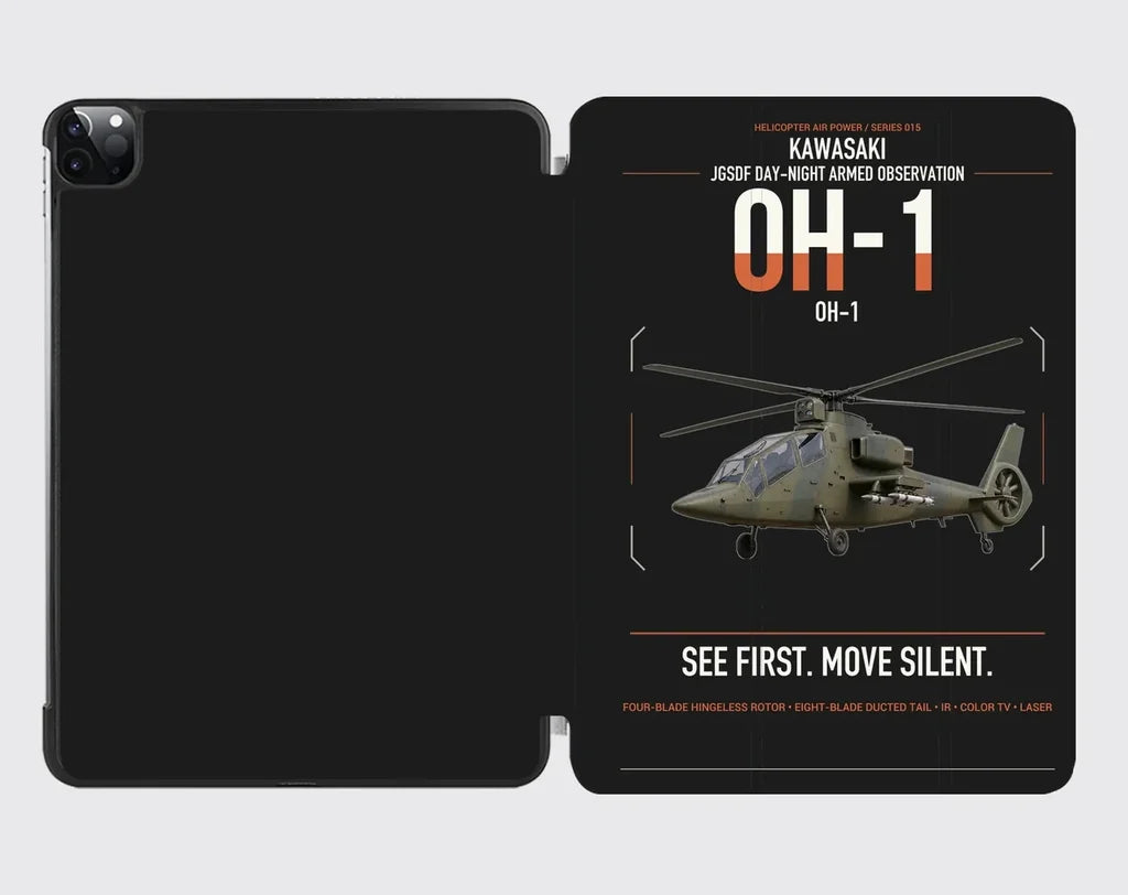 Kawasaki OH-1 design on black ipad tablet case