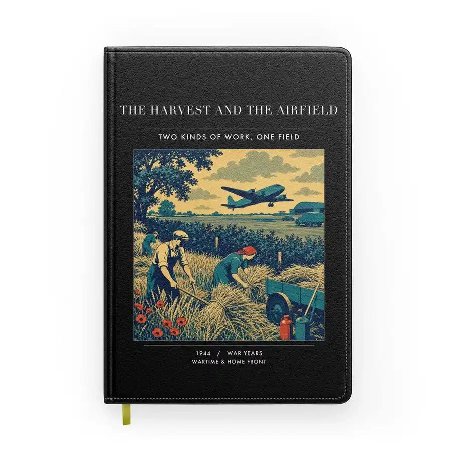 VINTAGE G4510 - The Harvest And The Airfield - Designed Notebooks design on black