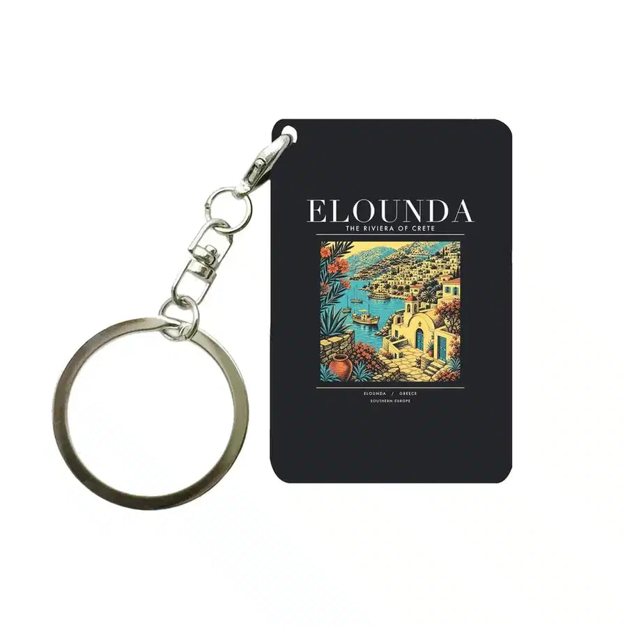 ELOUNDA - Poster - Key Chain - Black