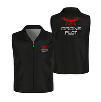 Thumbnail for Drone Pilot Thin Style aviation design printed on lightweight shell with sleeveless design thin vest.