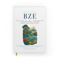 Thumbnail for Philip S. W. Goldson International Airport (BZE) design on white notebook