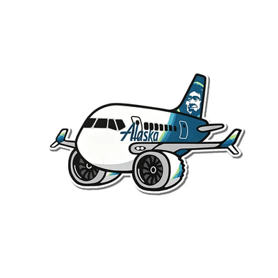 Alaska Airlines Boeing B737 MAX aviation design airplane sticker in weather-resistant vinyl.