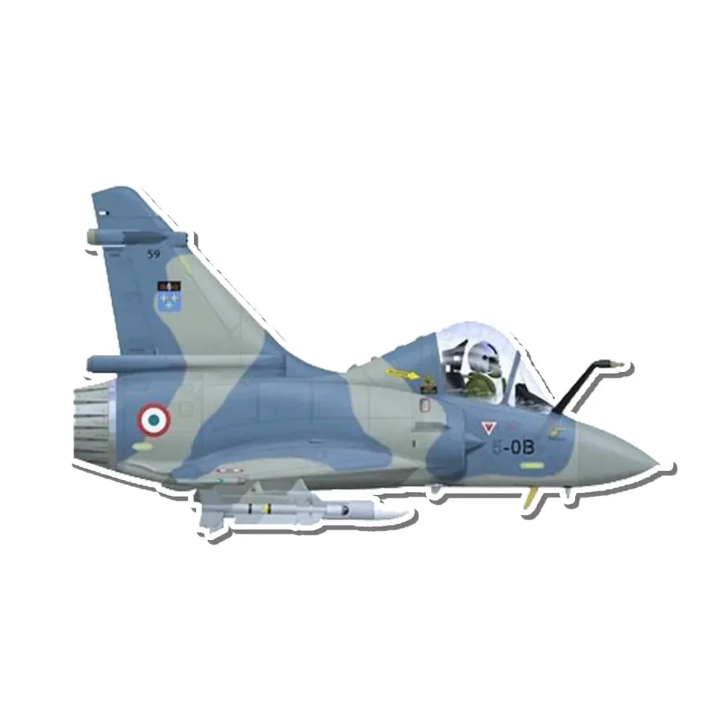 Dassault French Air Force Mirage 2000 Fighter Airplanes sticker, Wide 6cm (2.3inches)