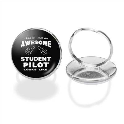 Student aviation ring in stainless steel.