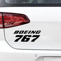 Thumbnail for Boeing 767 & Text Car aviation design car sticker in weather-resistant vinyl.