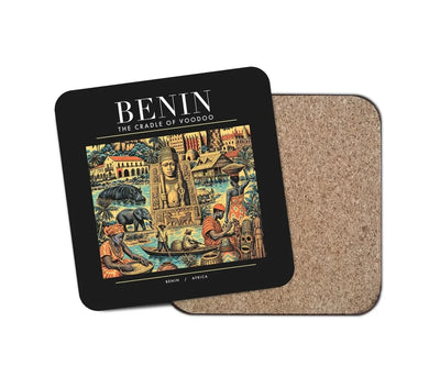 BENIN - Poster - Coaster - Black
