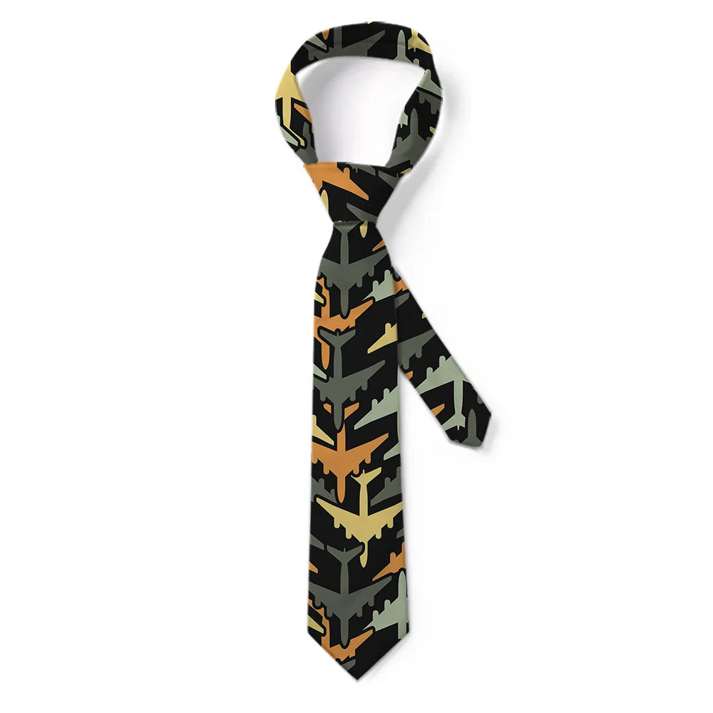 Volume 2 Super Colourful Airplanes aviation design on premium silk blend tie.