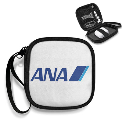 All Nippon Airways Portable aviation portable headphone bag in padded polyester.