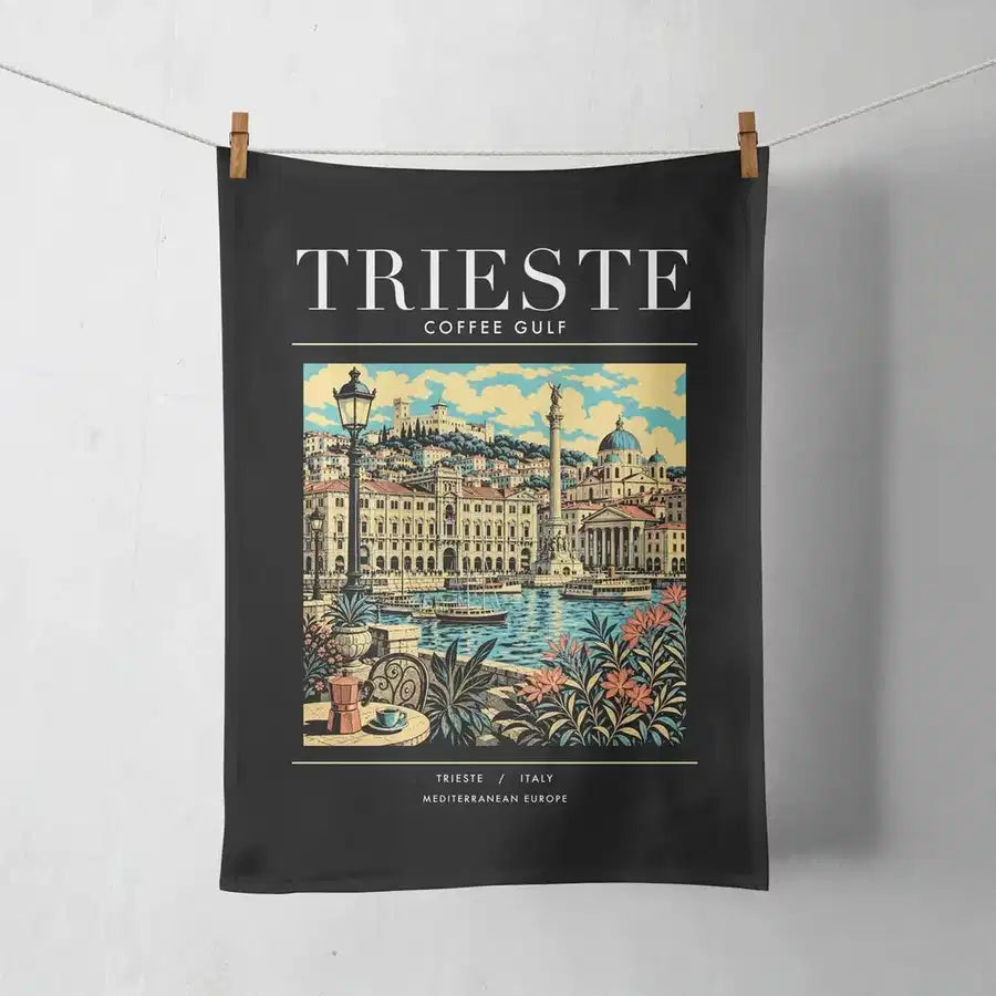 TRIESTE - Poster - Towel - Black