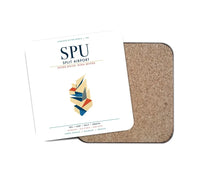 Thumbnail for Split Airport (SPU) design on white 1 piece coaster
