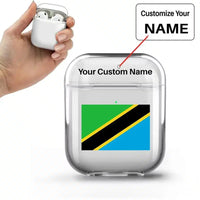 Thumbnail for Tanzania Flag AirPods transparent case - Normal + Name