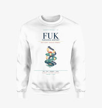 Thumbnail for Fukuoka Airport (FUK) design on white sweatshirt