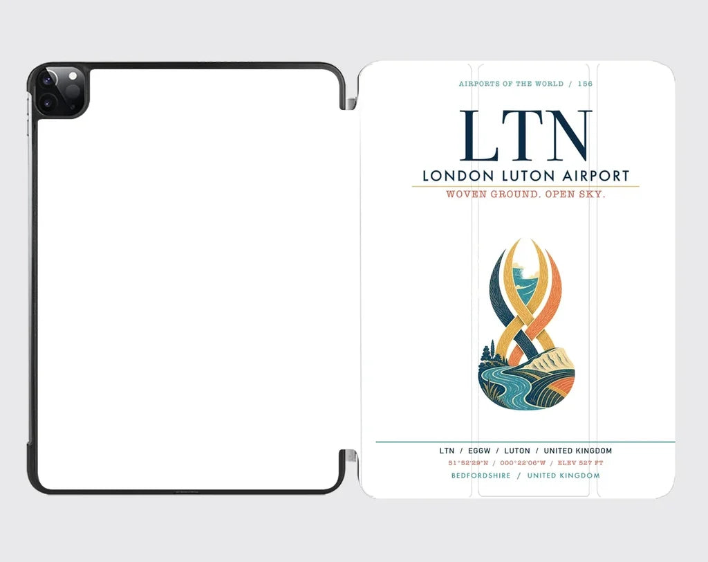 London Luton Airport (LTN) design on white ipad tablet case