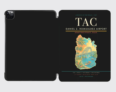 Daniel Z. Romualdez Airport (TAC) design on black ipad tablet case