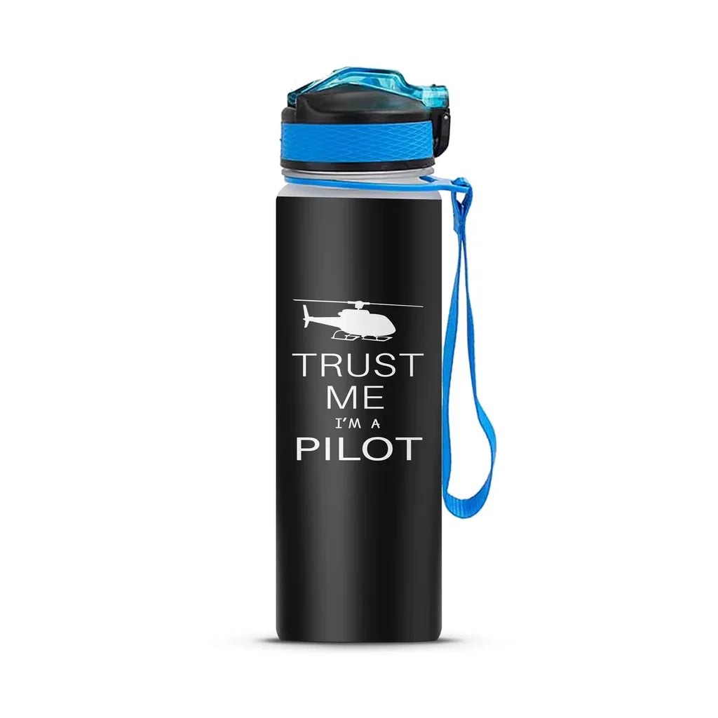 Trust Me I'm a Pilot (Helicopter) Sports aviation design on sport kettle, insulated bottle with sport spout.