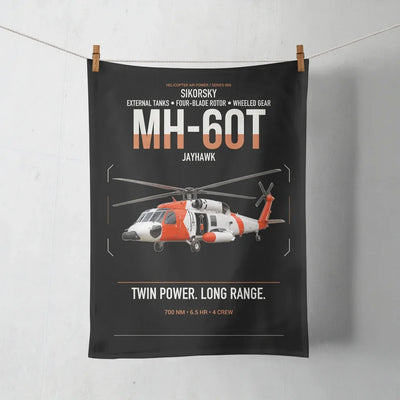 Sikorsky MH-60T Jayhawk design on black towel