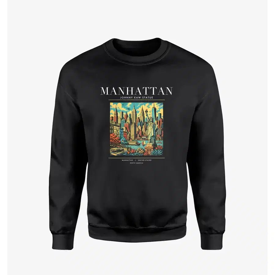 MANHATTAN - Poster - Sweatshirt - Black