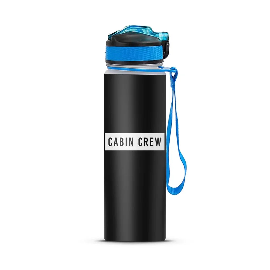 Cabin Crew Text Sports aviation design on sport kettle, insulated bottle with sport spout.