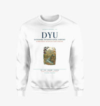 Thumbnail for Dushanbe International Airport (DYU) design on white sweatshirt