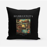 Thumbnail for HAMBANTOTA - Poster - Pillow - Black
