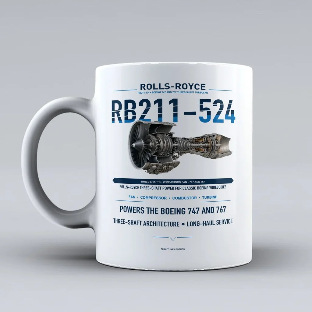 Mug design on white rb211 524