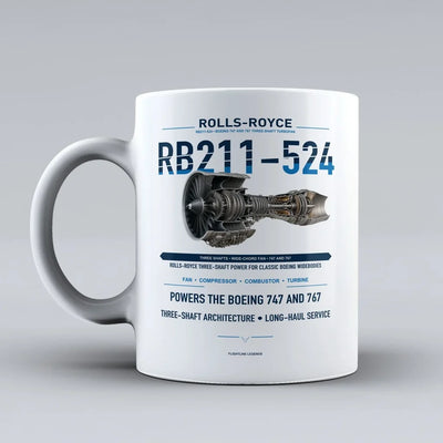 Mug design on white rb211 524