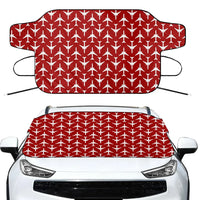 Thumbnail for Perfectly Sized Seamless Airplanes Red Car aviation design on car windshield cover.