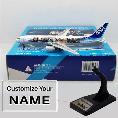 Side view of Japan Airlines Boeing 767-300ER JA616A Airplane Model (1:400 Scale) aviation 20-30cm scale model aircraft in die.