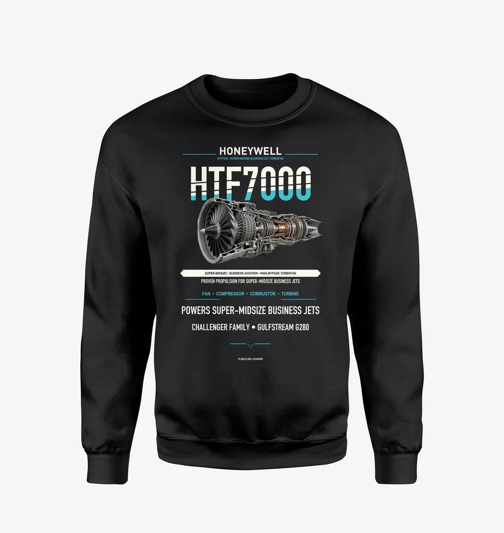 HTF7000 design on black sweatshirt