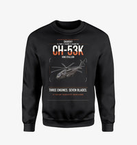 Thumbnail for Sikorsky CH-53K King Stallion design on black sweatshirt