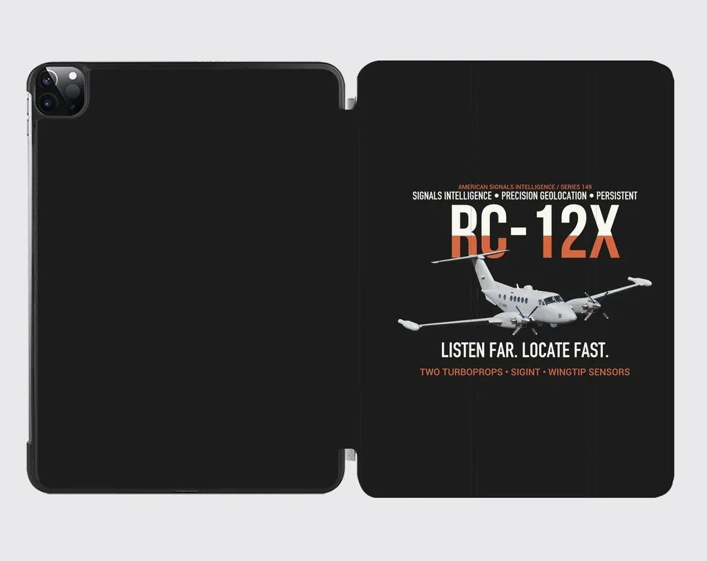 RC-12X Guardrail Signals From Above design on black ipad tablet case