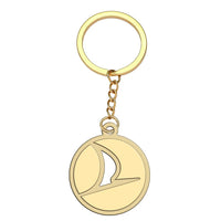 Thumbnail for Turkish Airlines aviation hollow key chain in polished alloy.