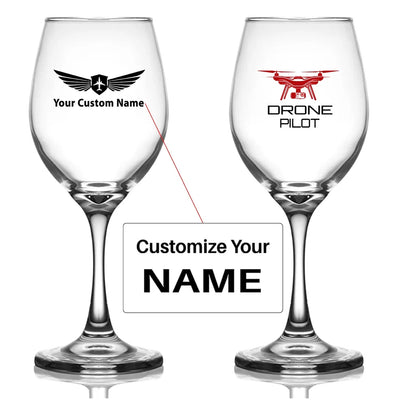 Customisable Drone Wine Glass
